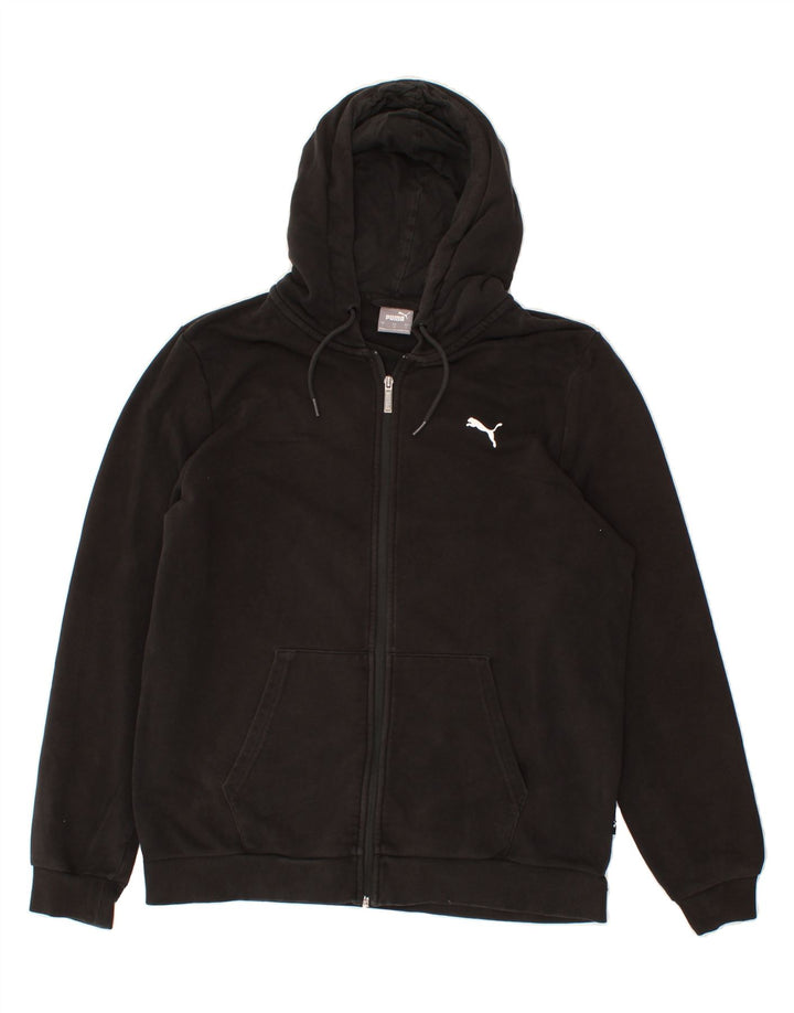 PUMA Mens Zip Hoodie Sweater Large Black Cotton Vintage Puma and Second-Hand Puma from Messina Hembry 