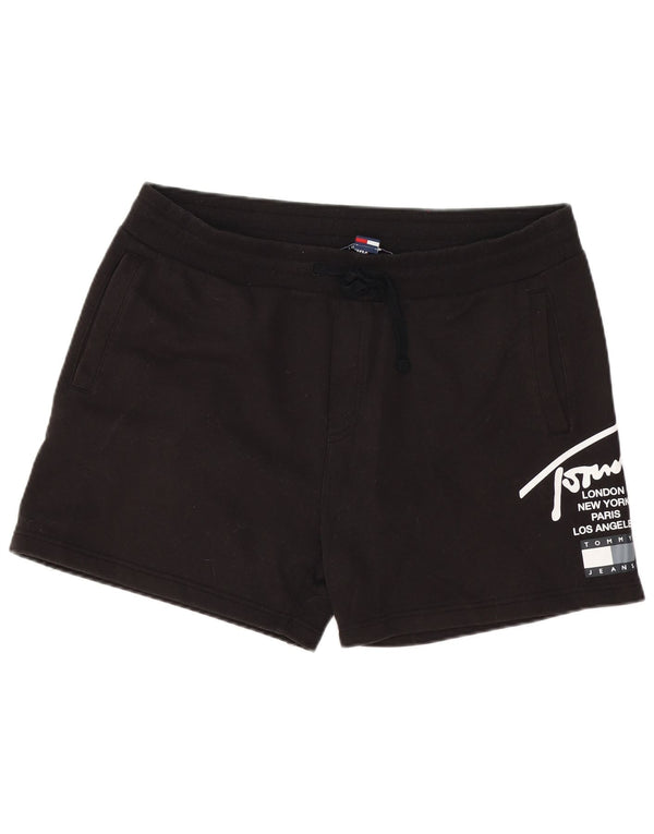 Tommy Hilfiger Mens Graphic Sport Shorts XL Black Cotton