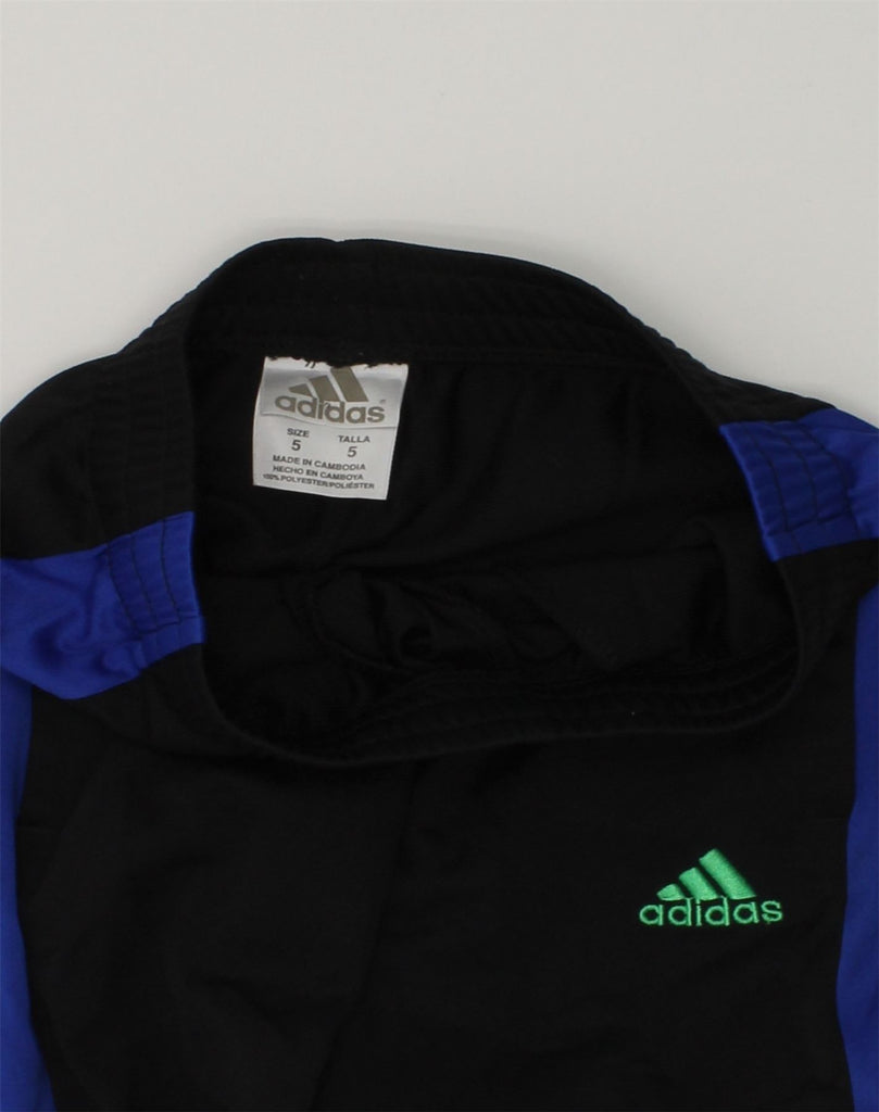 ADIDAS Boys Tracksuit Trousers 4-5 Years Black Polyester | Vintage Adidas | Thrift | Second-Hand Adidas | Used Clothing | Messina Hembry 