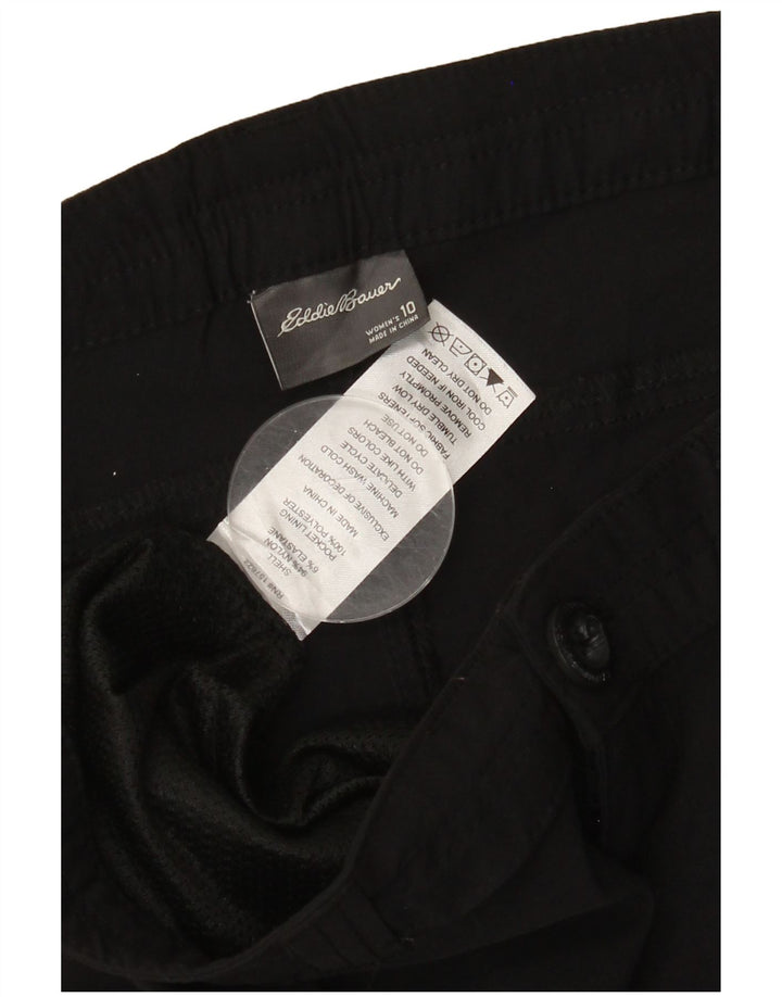EDDIE BAUER Womens Cargo Capri Trousers US 10 Large W32 L20 Black Nylon