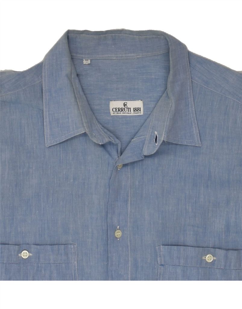 CERRUTI 1881 Mens Shirt XL Blue | Vintage Cerruti 1881 | Thrift | Second-Hand Cerruti 1881 | Used Clothing | Messina Hembry 