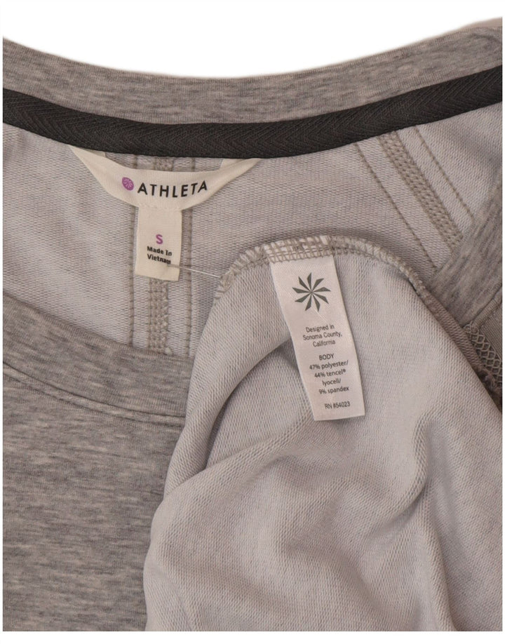 Athleta Womens T-Shirt Dress UK 10 Small Grey Flecked Polyester