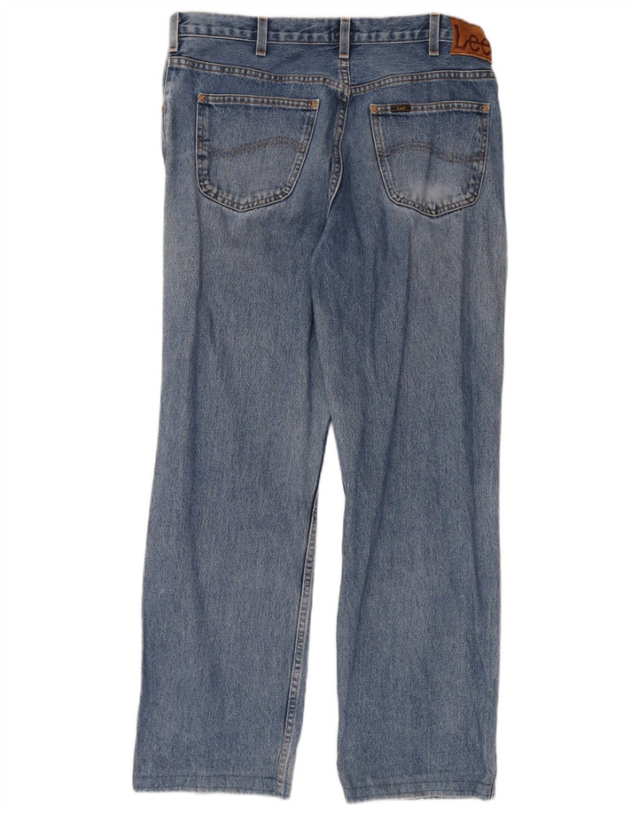 Lee Mens Straight Jeans W36 L34 Blue Cotton
