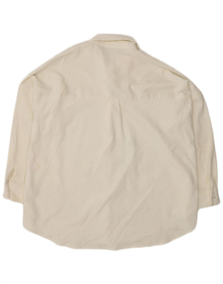 Zara Womens Oversized Shirt UK 14 Medium White Polyester