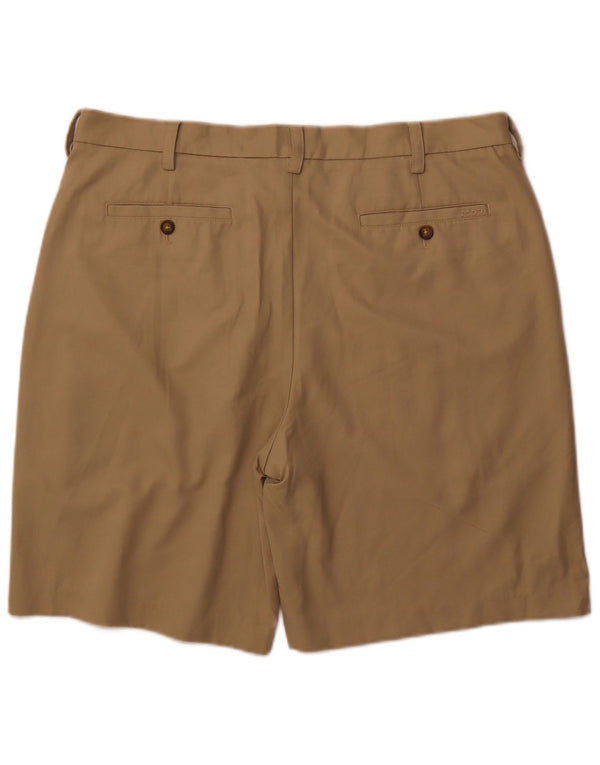 Izod Mens Chino Shorts W38 XL Beige Polyester