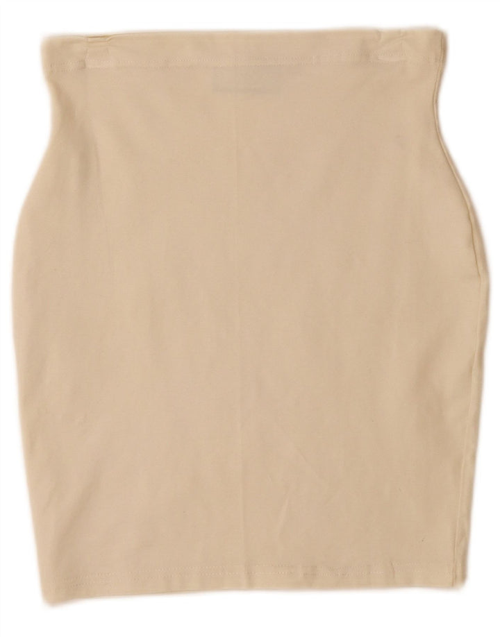 ONYX Womens Pencil Skirt W23 2XS Off White Cotton