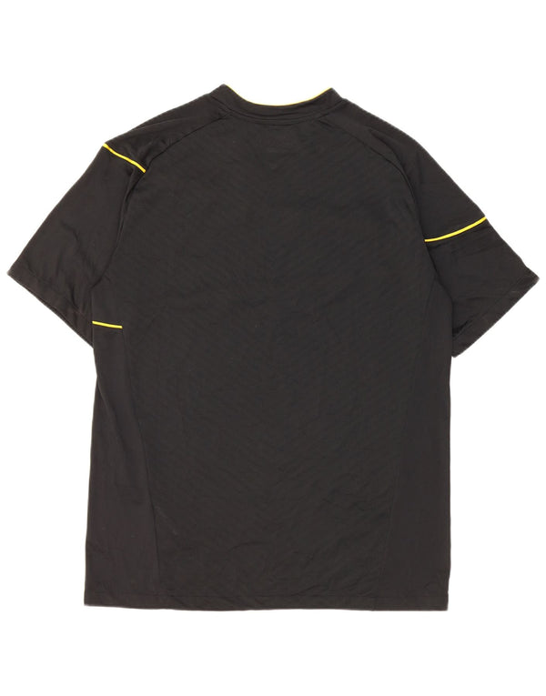 Nike Mens Dri Fit Graphic T-Shirt Top UK 38/40 Medium Black Striped