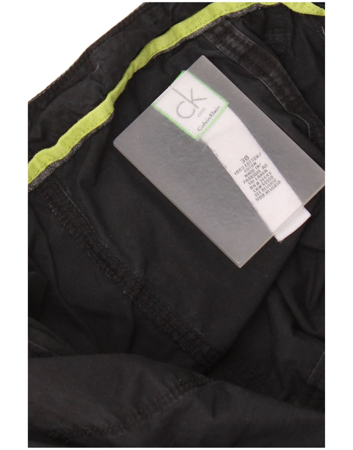 Calvin Klein Mens Cargo Shorts W36 Large Black Cotton