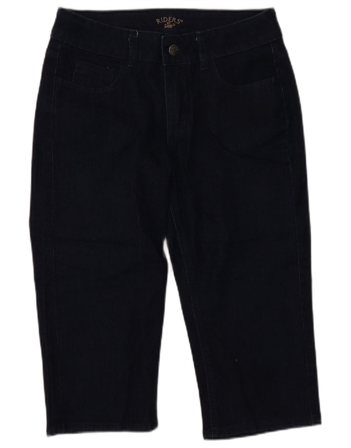 LEE Womens Riders Capri Jeans US 8 Medium W30 L18 Navy Blue Cotton