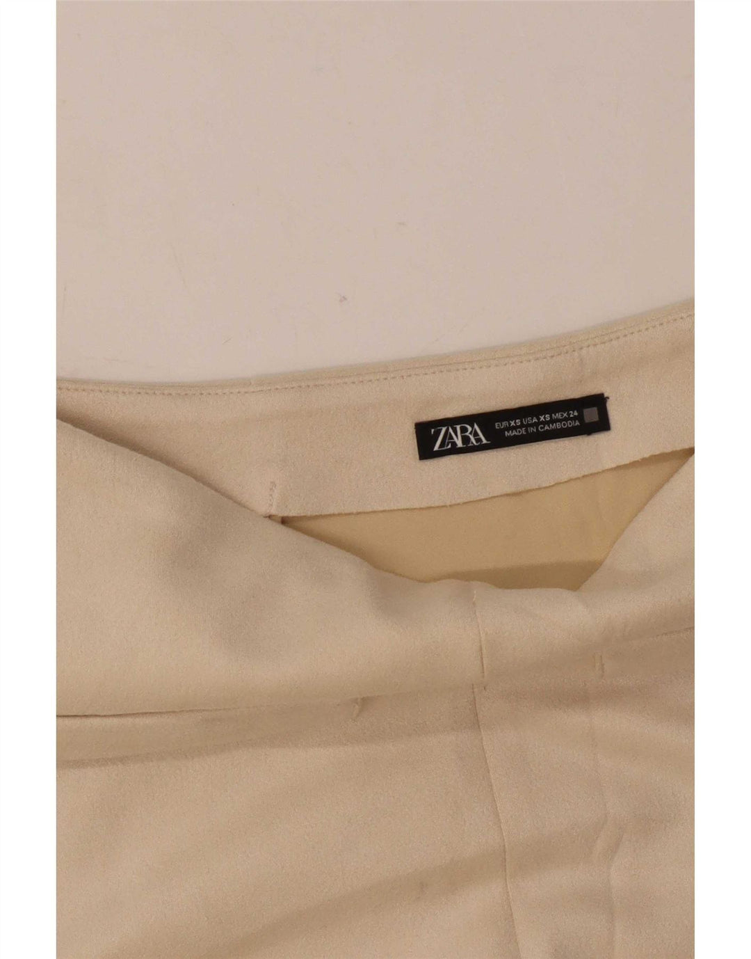 Zara Womens Suede Mini Skirt XS W24 Beige