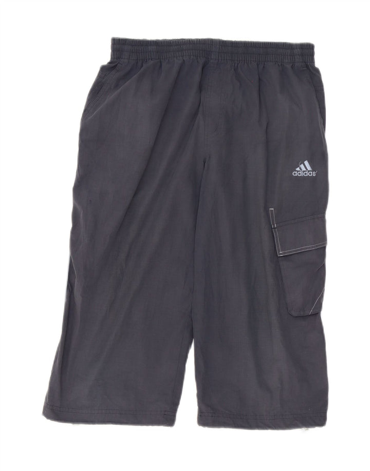 Adidas Mens Bermuda Sport Shorts Small  Navy Blue Polyester