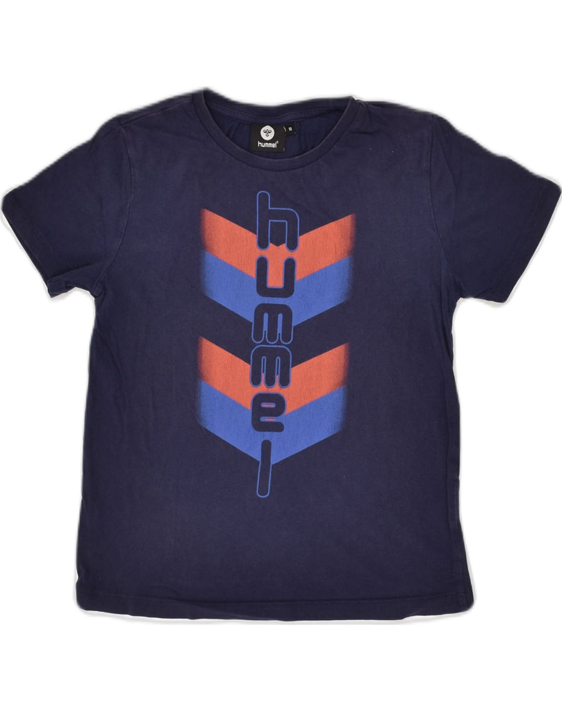 HUMMEL Boys Graphic T-Shirt Top 9-10 Years Navy Blue | Vintage Hummel | Thrift | Second-Hand Hummel | Used Clothing | Messina Hembry 