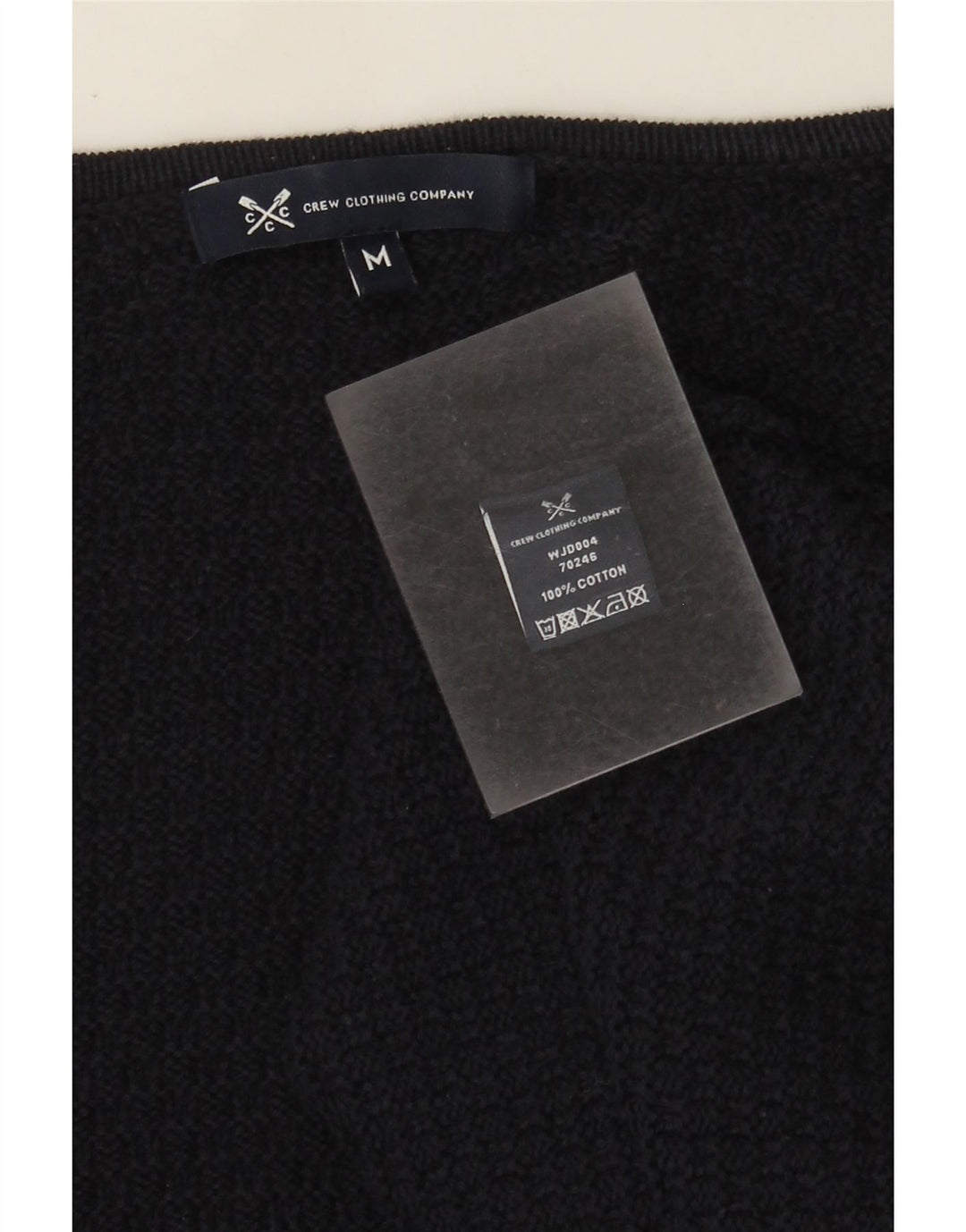 Crew Clothing Womens Open Cardigan Sweater UK 14 Medium Navy Blue Cotton