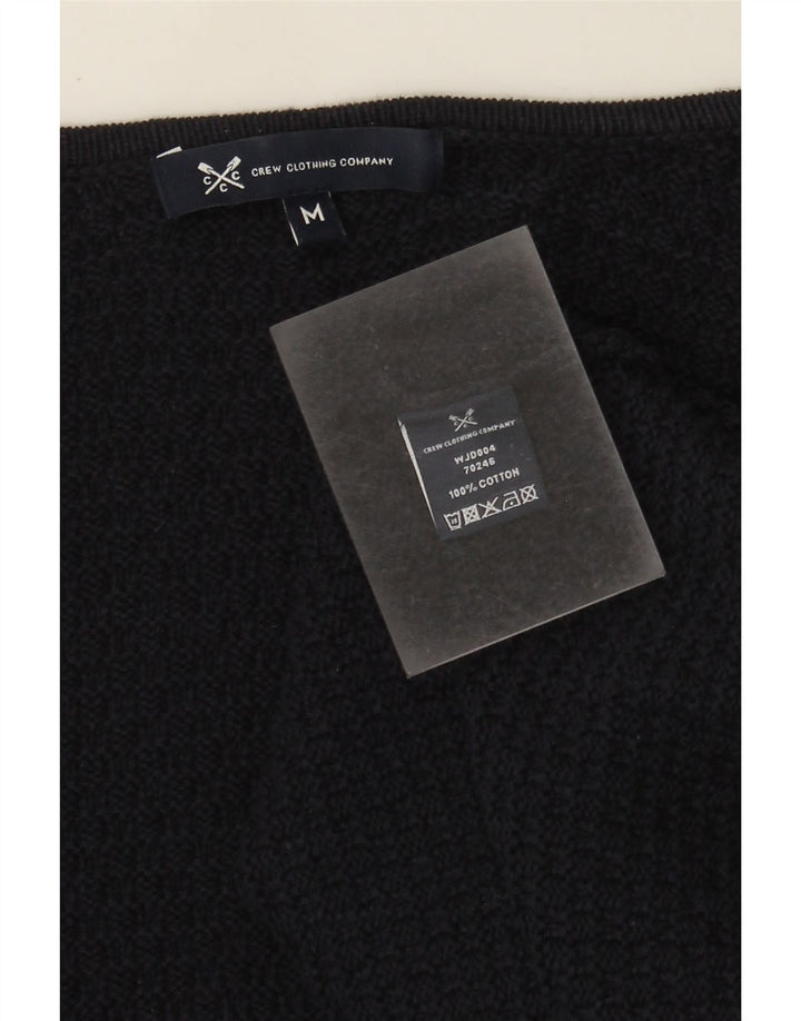 Crew Clothing Womens Open Cardigan Sweater UK 14 Medium Navy Blue Cotton