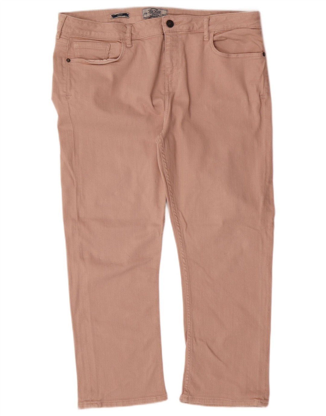 FAT FACE Womens Cropped Jeans UK 16 Large W34 L23  Pink Cotton