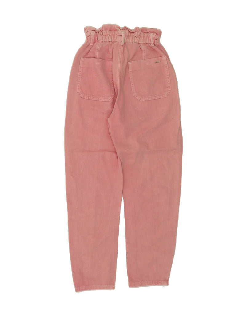 ZARA Womens High Waist Tapered Jeans EU 32 2XS W22 L26 Pink Cotton Vintage Zara and Second-Hand Zara from Messina Hembry 
