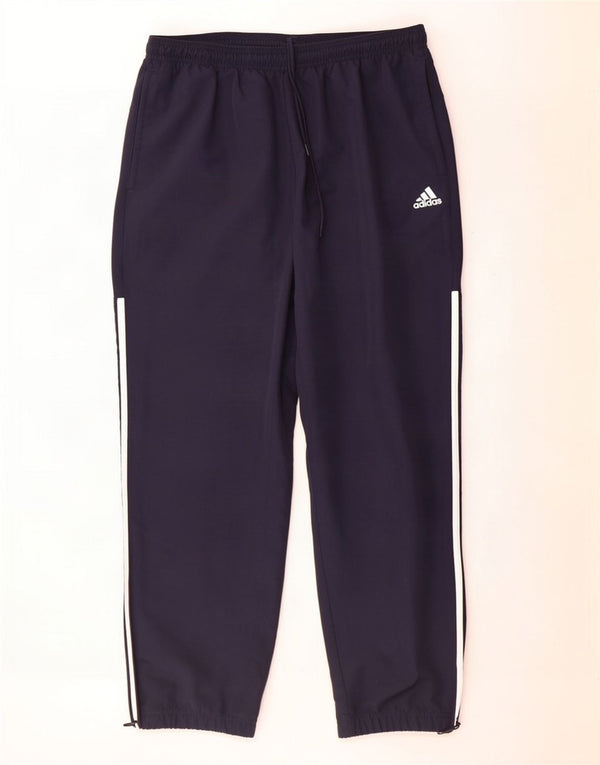 Adidas Mens Tracksuit Trousers Joggers 2XL Navy Blue Polyester