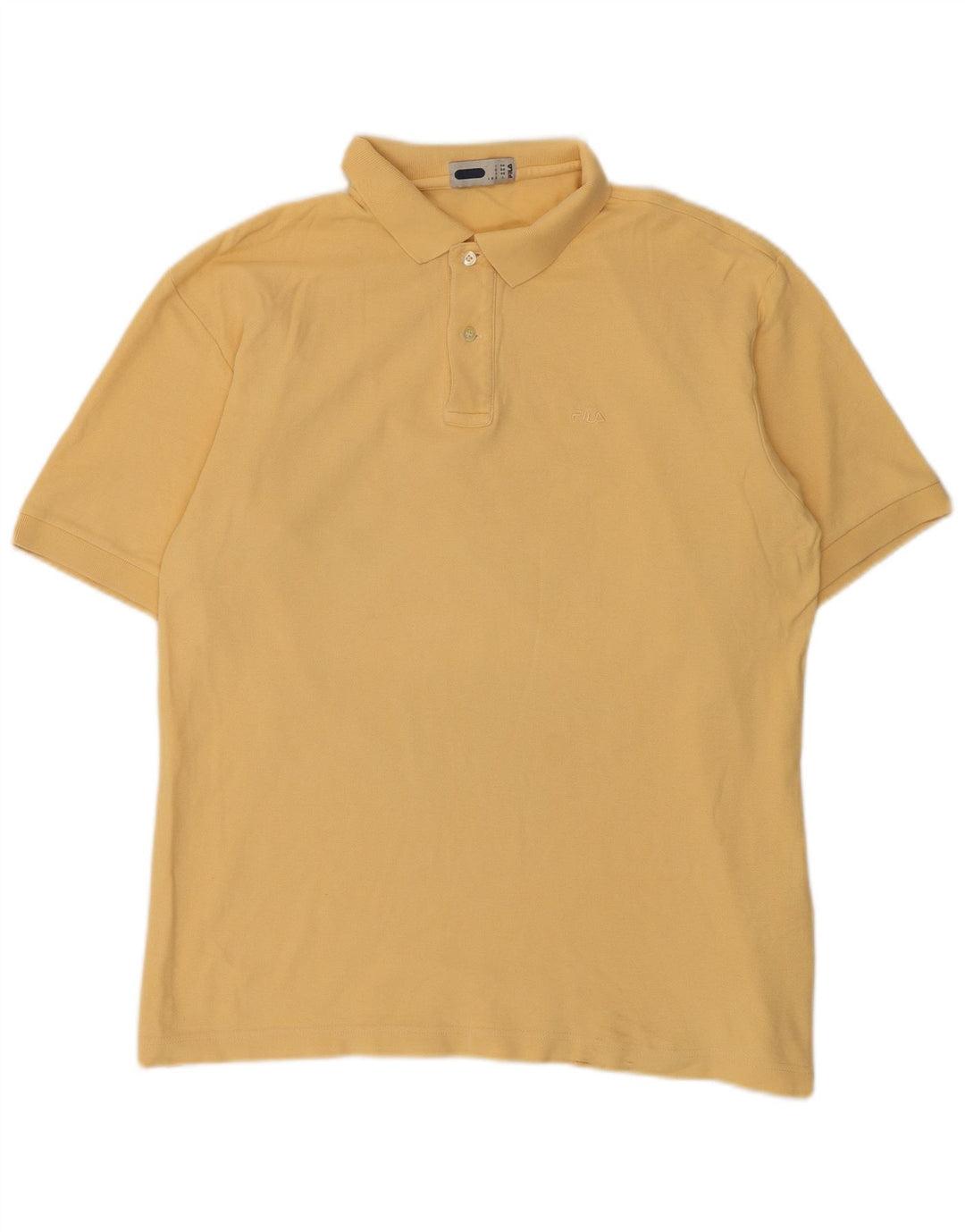 Fila Mens Polo Shirt IT 54 Large Yellow Cotton