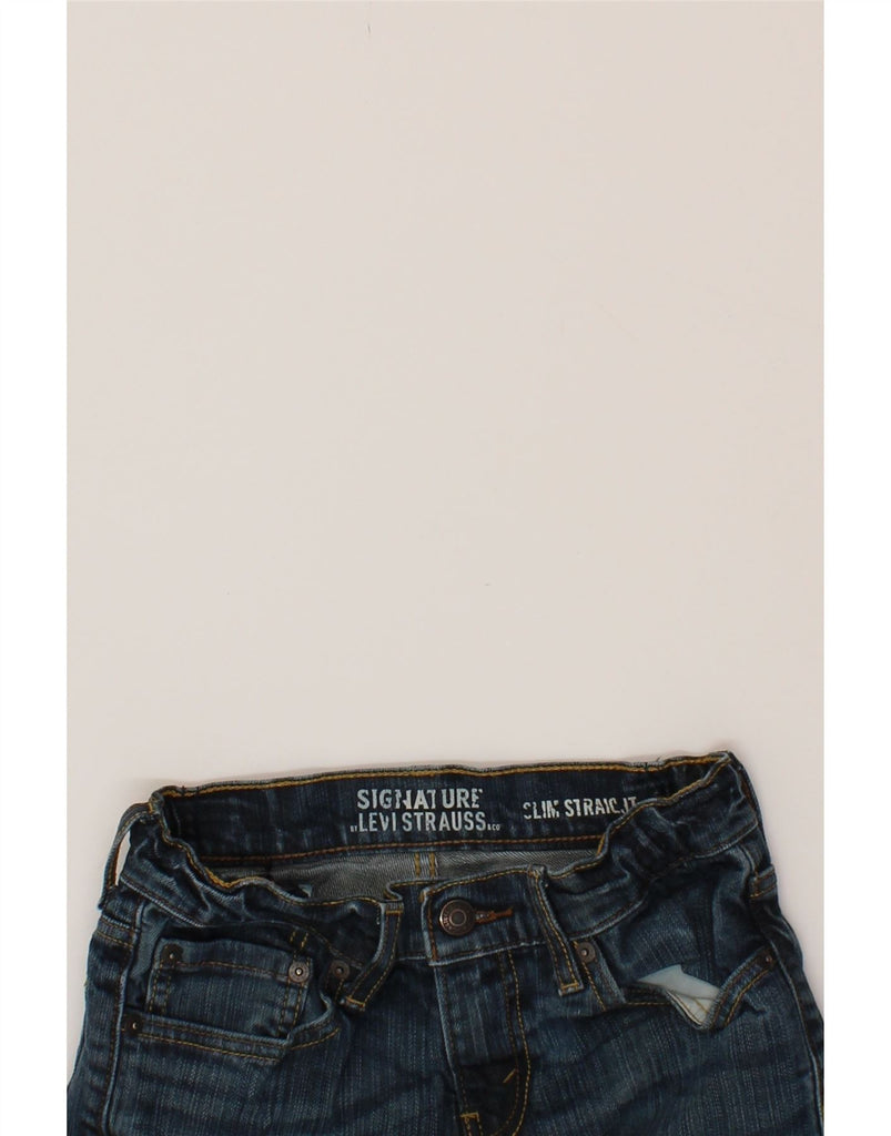 LEVI'S Boys Signature Slim Straight Jeans 9-10 Years W28 L24 Blue Cotton Vintage Levi's and Second-Hand Levi's from Messina Hembry 