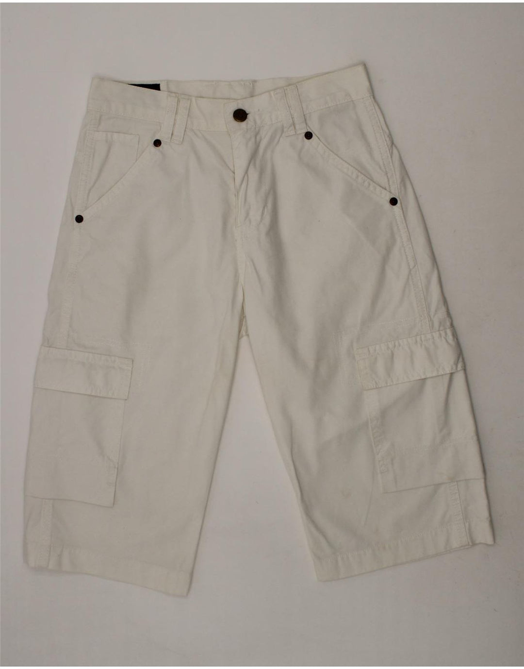 LEE Boys Cargo Shorts 12-13 Years W26 White Cotton Vintage Lee and Second-Hand Lee from Messina Hembry 