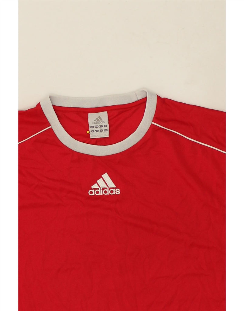 ADIDAS Mens Climalite T-Shirt Top XL Red Colourblock Polyester | Vintage Adidas | Thrift | Second-Hand Adidas | Used Clothing | Messina Hembry 