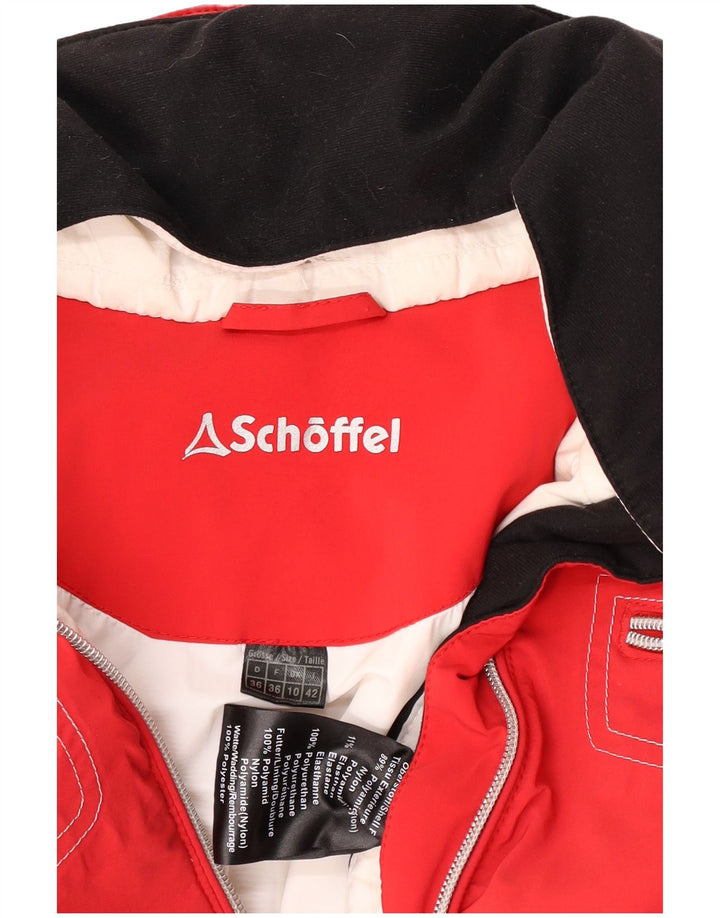 Schoffel Womens Ski Jacket UK 10 Small Red Colourblock Polyamide