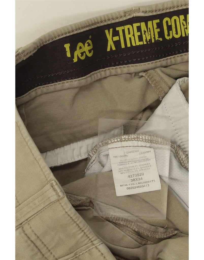 LEE Mens X-treme Comfort Straight Chino Trousers W38 L34 Beige Cotton Vintage Lee and Second-Hand Lee from Messina Hembry 