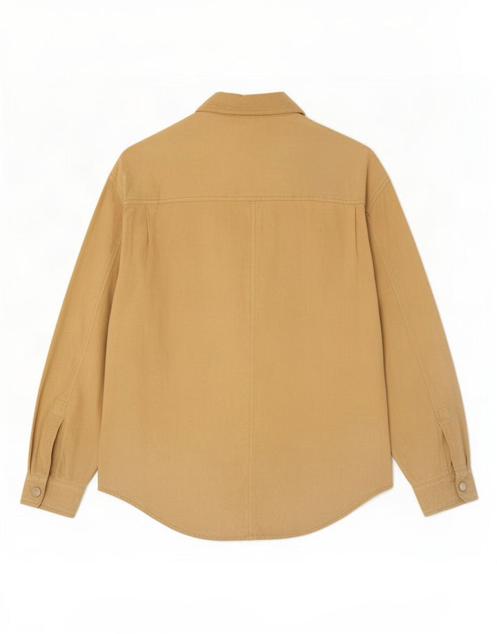 Vintage Womens Suede Shirt IT 42 Medium Beige