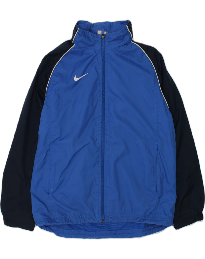 NIKE Boys Tracksuit Top Jacket 10-11 Years Medium Blue Nylon | Vintage Nike | Thrift | Second-Hand Nike | Used Clothing | Messina Hembry 