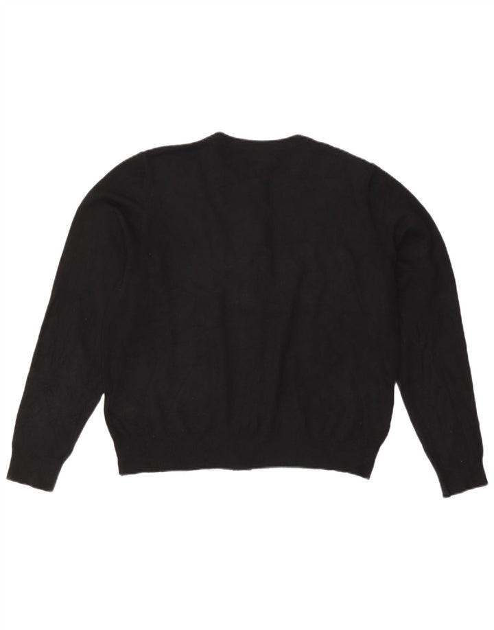 Marks & Spencer Womens Cardigan Sweater UK 16 Large Black Viscose