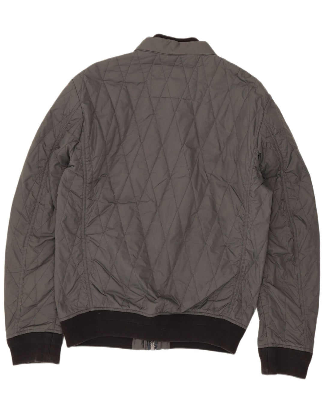 Replay Mens Quilted Jacket UK 40 Large Grey Colourblock Polyamide
