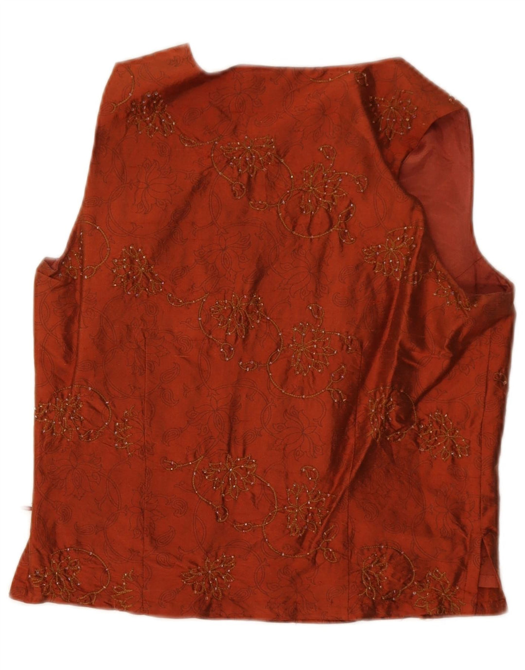 Blunauta Womens 4 Button 3 Piece Set IT 42 Medium W28  Orange Floral Silk