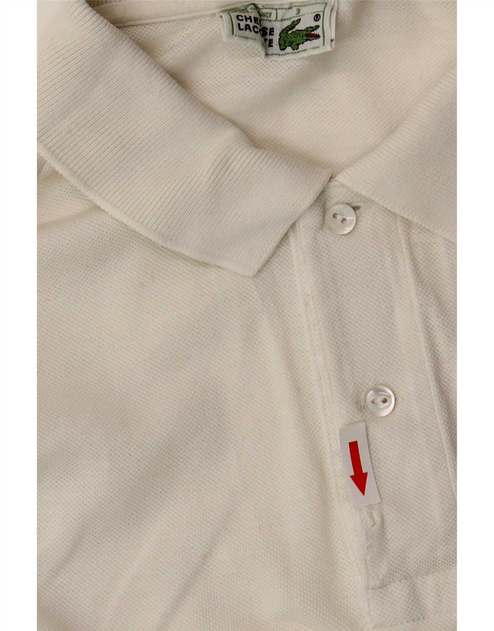 Lacoste Mens Polo Shirt Size 3 Small White Cotton