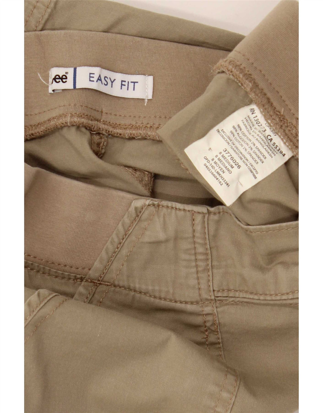 Lee Womens Cargo Shorts US 8 Medium W32 Khaki Cotton
