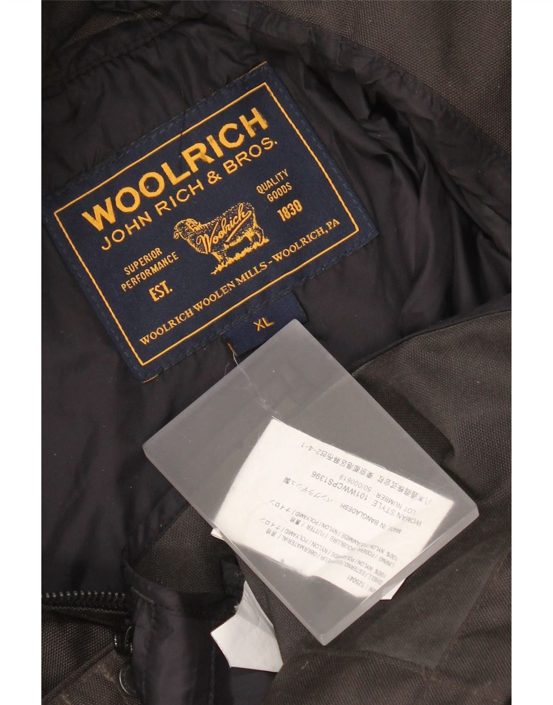 Woolrich Womens Utility Jacket UK 18 XL Black Nylon
