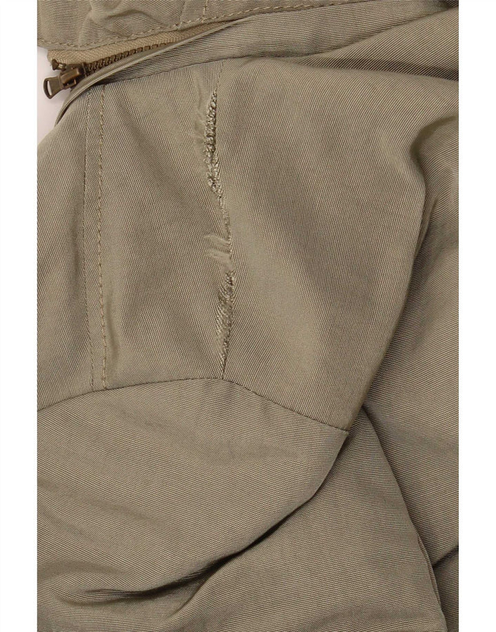 Marella Womens Hooded Oversized Padded Coat UK 8 Small Khaki Polyamide