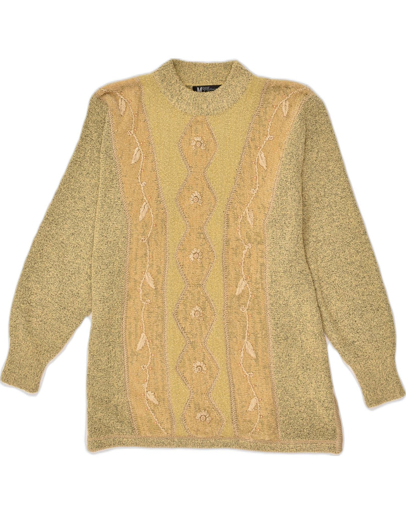 VINTAGE Womens Crew Neck Jumper Sweater UK 18 XL Beige Flecked Acrylic | Vintage Vintage | Thrift | Second-Hand Vintage | Used Clothing | Messina Hembry 