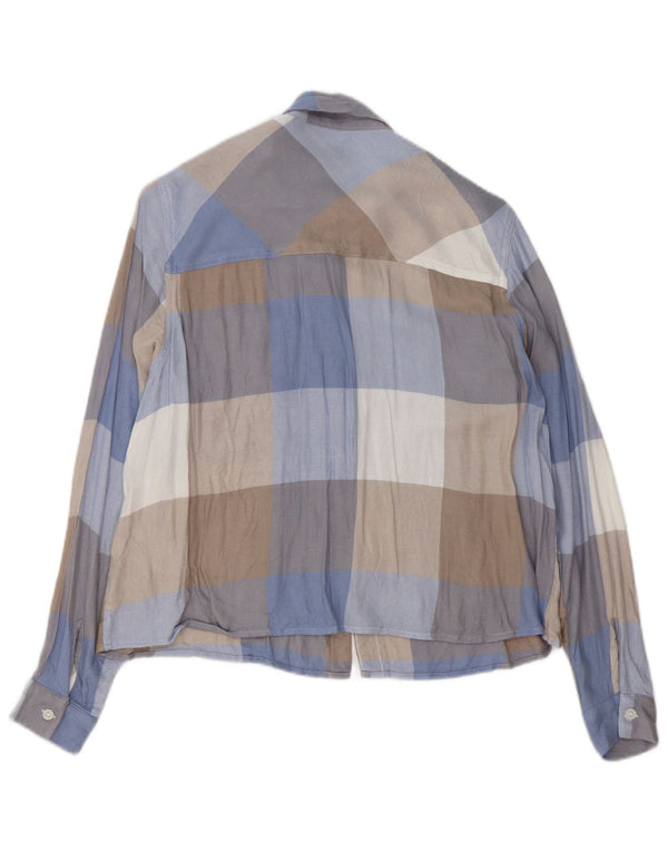 Mistral Womens Overshirt Shirt UK 14 Medium Multicoloured Check Rayon