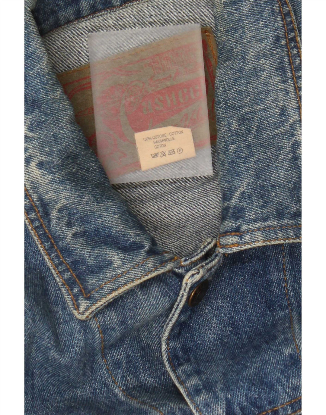 Cassuci Mens Denim Jacket UK 42 XL Blue Cotton