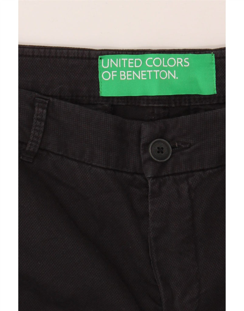 BENETTON Womens Straight Cropped Trousers W32 L24 Grey Vintage Benetton and Second-Hand Benetton from Messina Hembry 