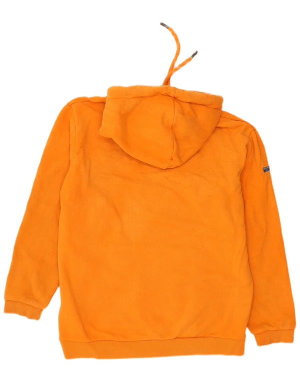 Superdry Mens Graphic Hoodie Jumper Small Orange Cotton