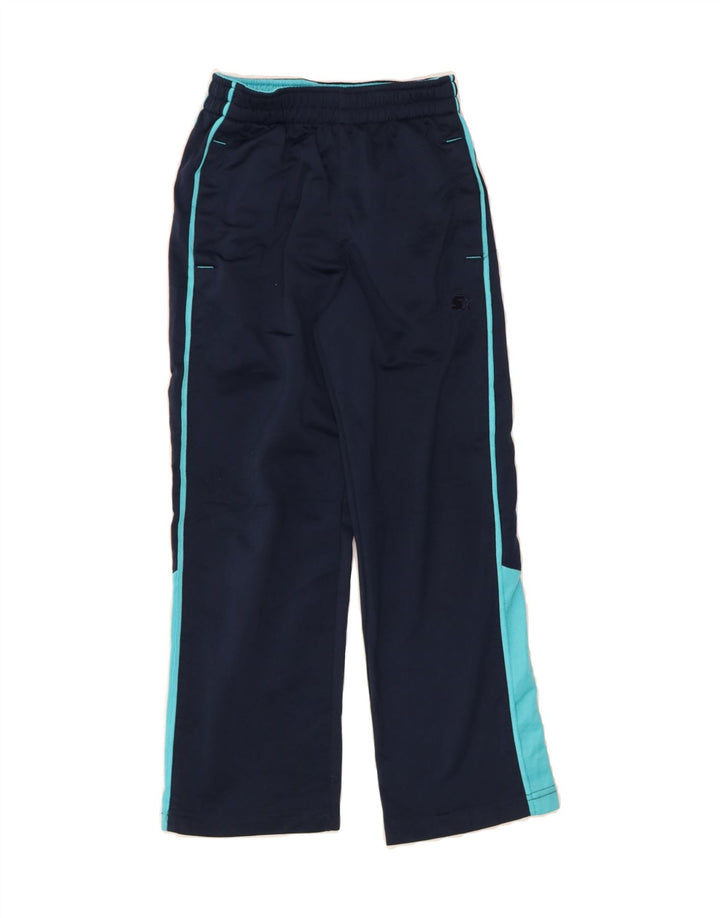 STARTER Boys Tracksuit Trousers 7-8 Years Medium Navy Blue Colourblock Vintage Starter and Second-Hand Starter from Messina Hembry 