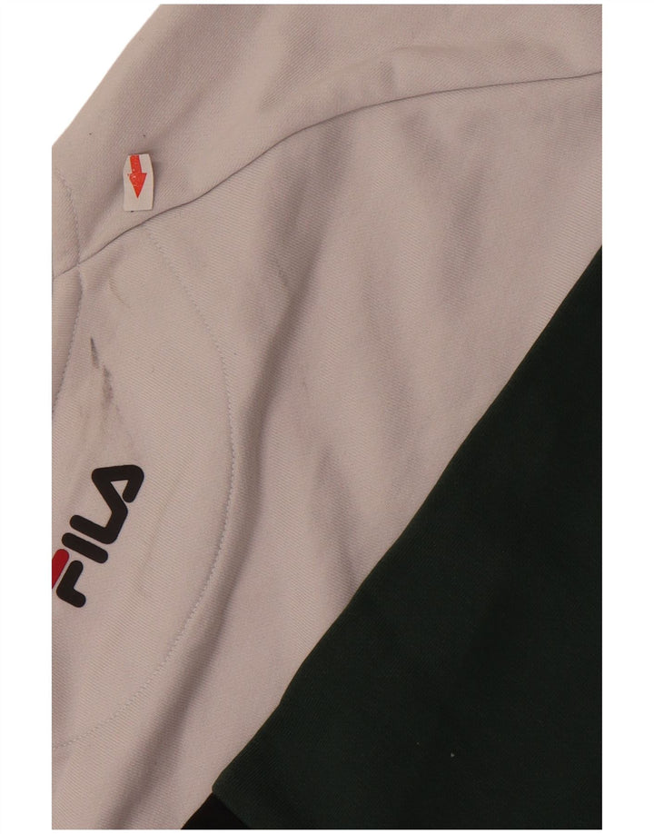 Fila Mens Graphic Sweatshirt Jumper XL Green Colourblock