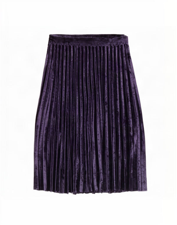 Marks & Spencer Womens High Waist Knife Pleated Skirt W28 Medium Purple