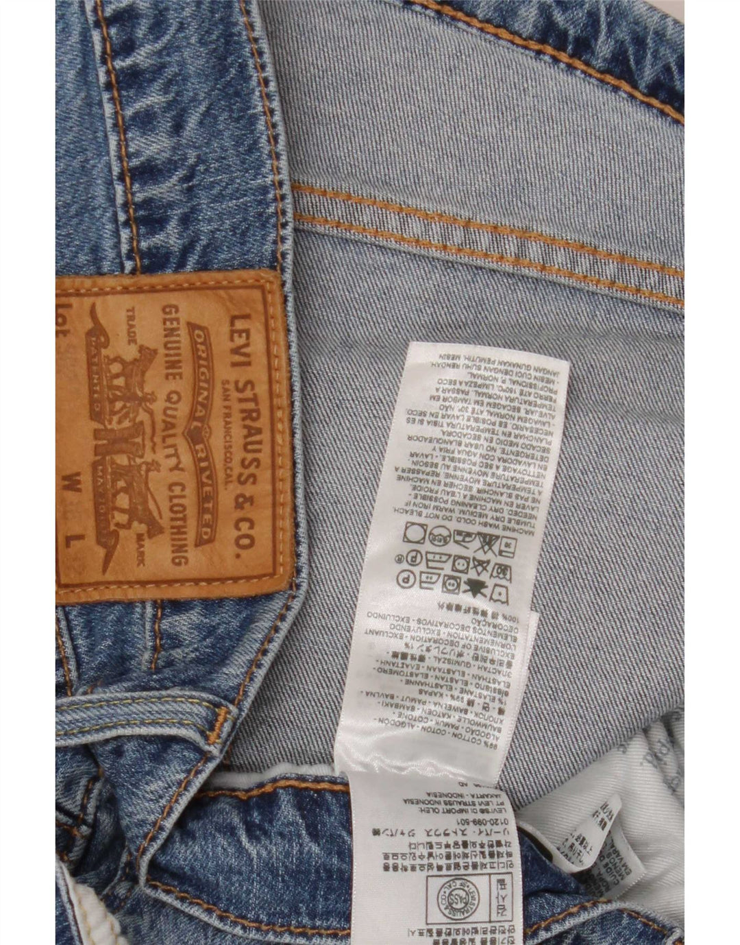 Levi's Mens Slim Jeans W36 L28 Blue Cotton