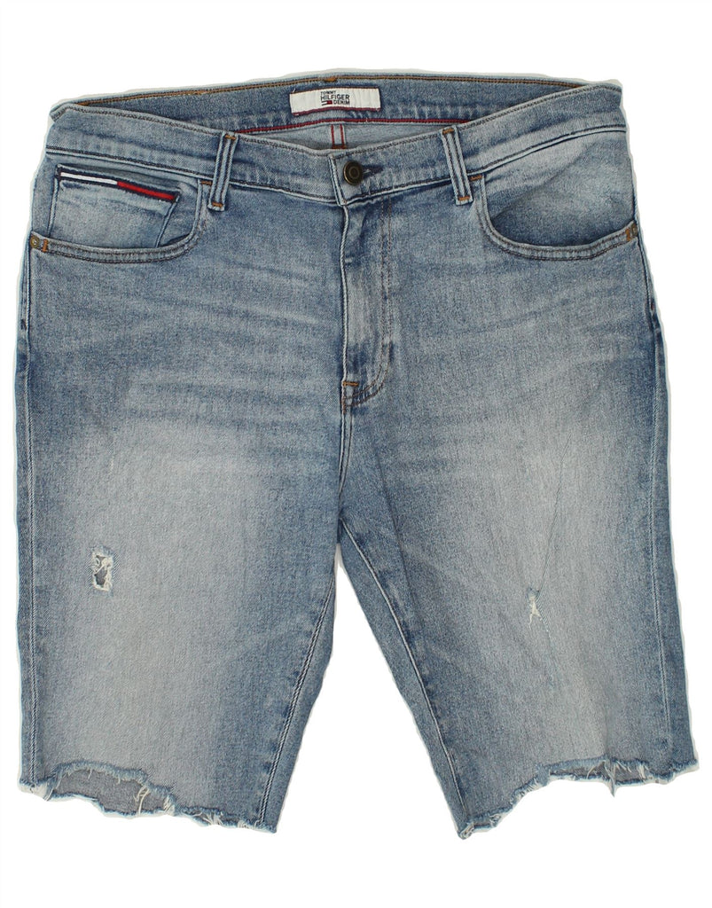 TOMMY HILFIGER Mens Denim Shorts W36 Large Blue Cotton | Vintage Tommy Hilfiger | Thrift | Second-Hand Tommy Hilfiger | Used Clothing | Messina Hembry 