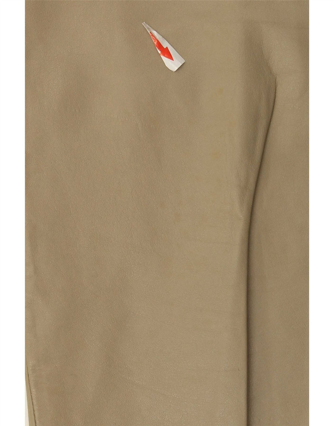 C&A Womens Tapered Leather Trousers EU 40 Medium W28 L32 Beige Leather