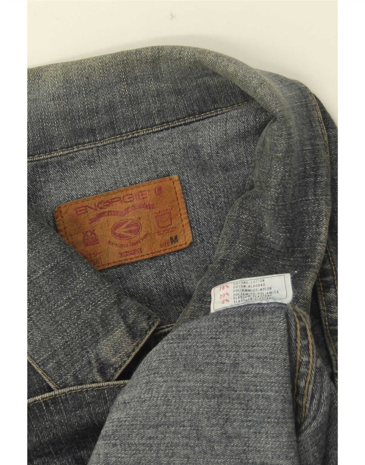 Energie Mens Denim Jacket UK 38 Medium Blue Cotton