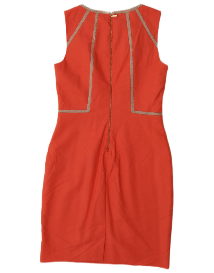 Calvin Klein Womens Sleeveless Sheath Dress US 6 Medium Orange