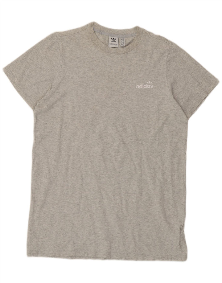 Adidas Womens Graphic T-Shirt Top UK 14 Medium Grey Cotton